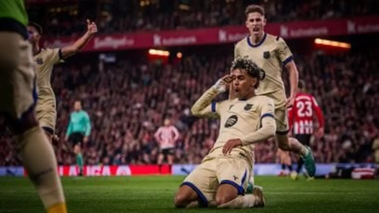 برشلونة يعزز صدارة الدوري الإسباني بفوز ثمين على أتلتيك بيلباو بهدف يامال